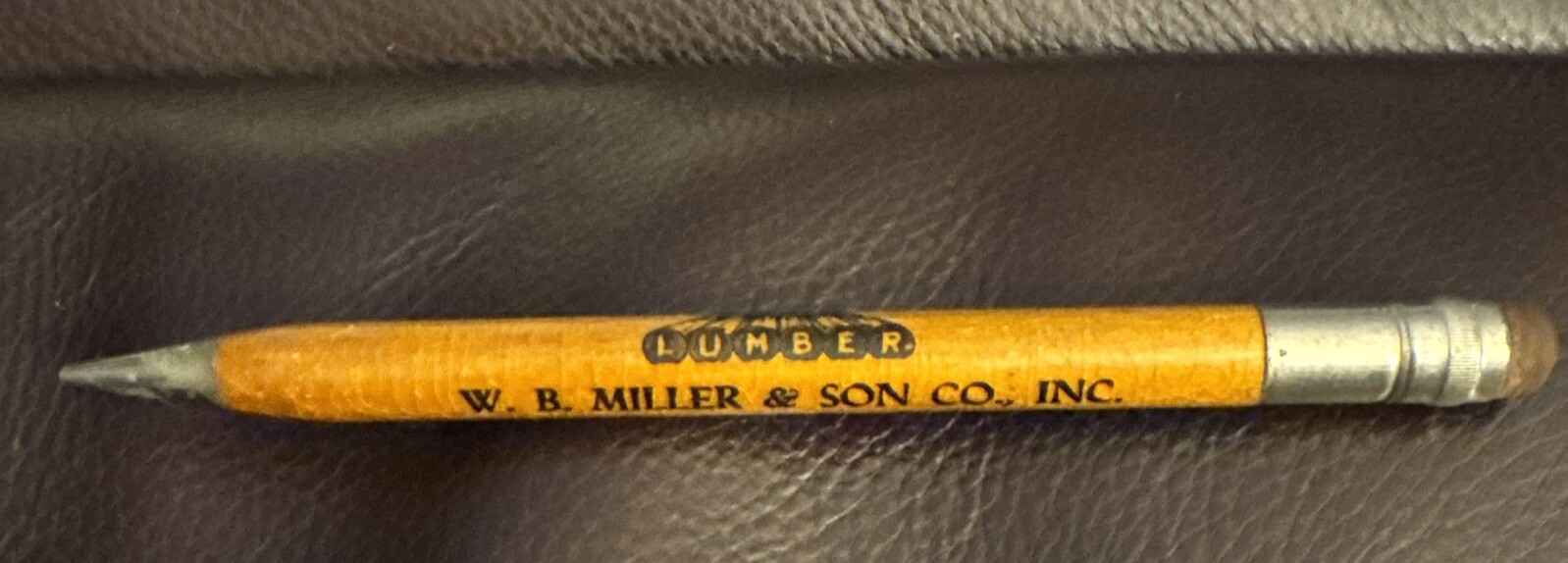 Vintage Fat Mechanical Pencil, W.B. Miller & Son Lumber Co, Alden Iowa