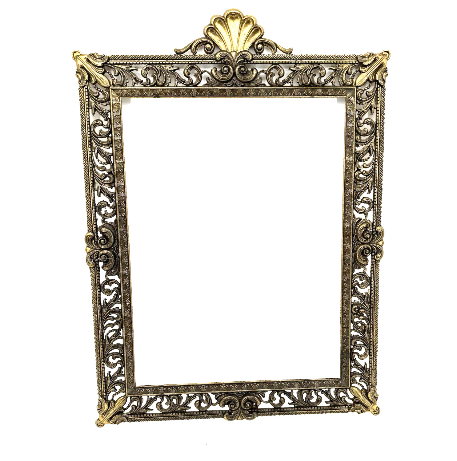 Vintage Brass Picture Frame Made in Italy No Glass No Backing 19\