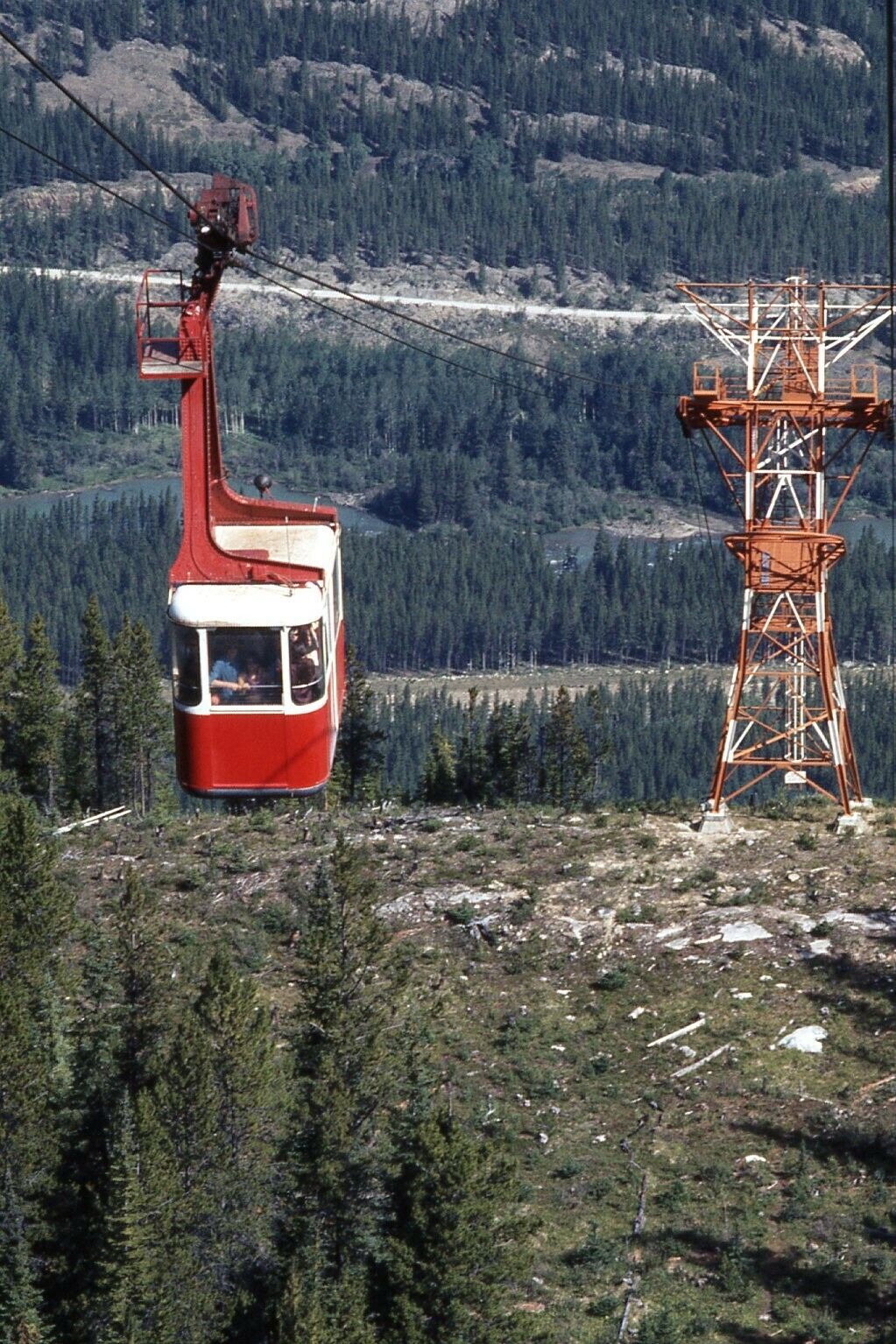 Jasper SkyTram Alberta Canada Vintage 35MM Slide Photo Aerial Tramway Whistlers