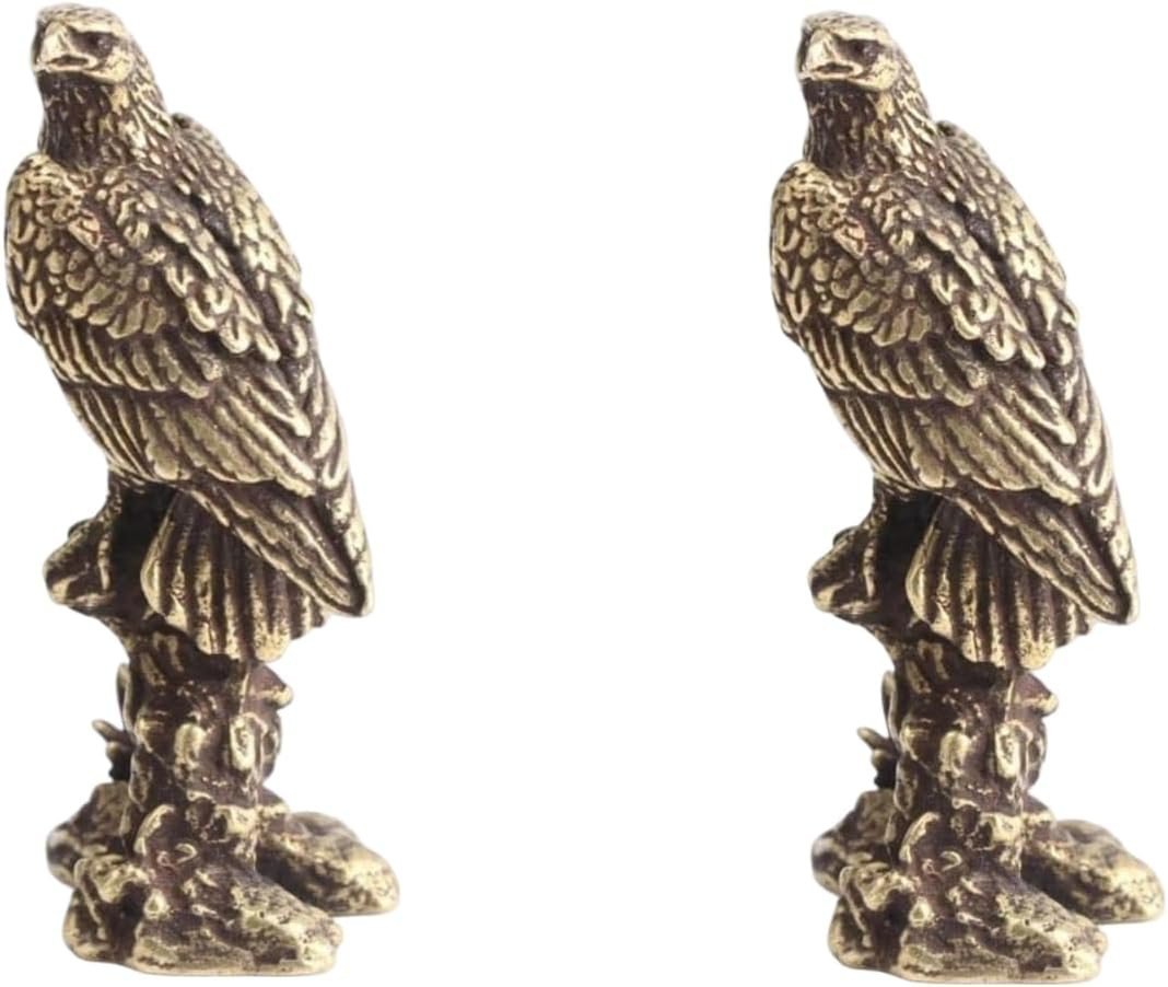 2Pcs Bronze Vintage Brass Eagle Statue,Brass Eagle Statue,Vintage Bird Figurine 2Pcs Bronze Vintage Brass Eagle Statue,Brass Eagle Statue,Vintage Bird Figurine