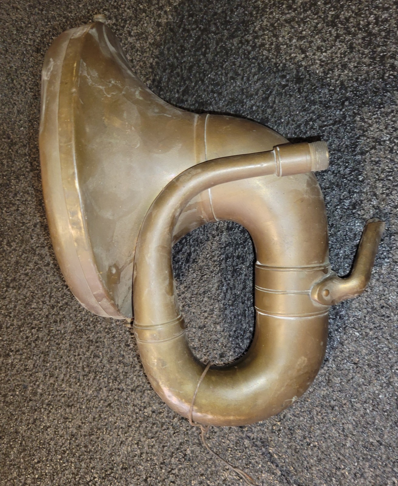 Brass-Era Rubes Single Twist Horn 1909-1912 Horseless Carriage Missing Bracket Brass-Era Rubes Single Twist Horn 1909-1912 Horseless Carriage Missing Bracket