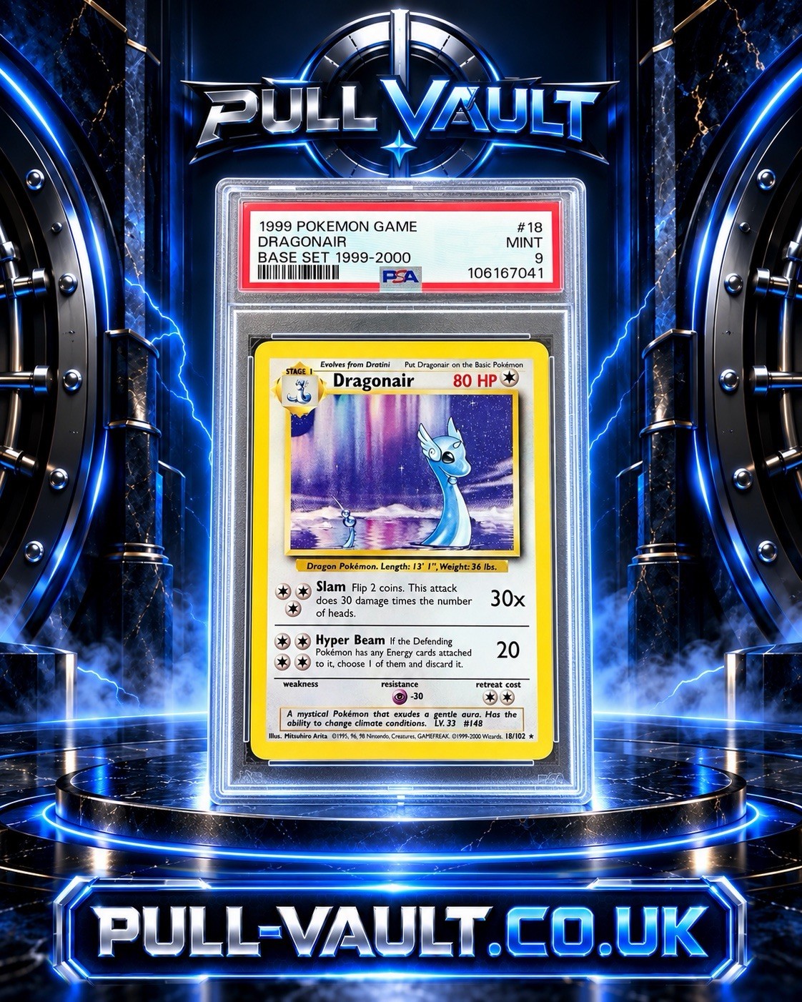 Pokémon TCG Dragonair 18/102 Base Set PSA 9 Pokémon TCG Dragonair 18/102 Base Set PSA 9