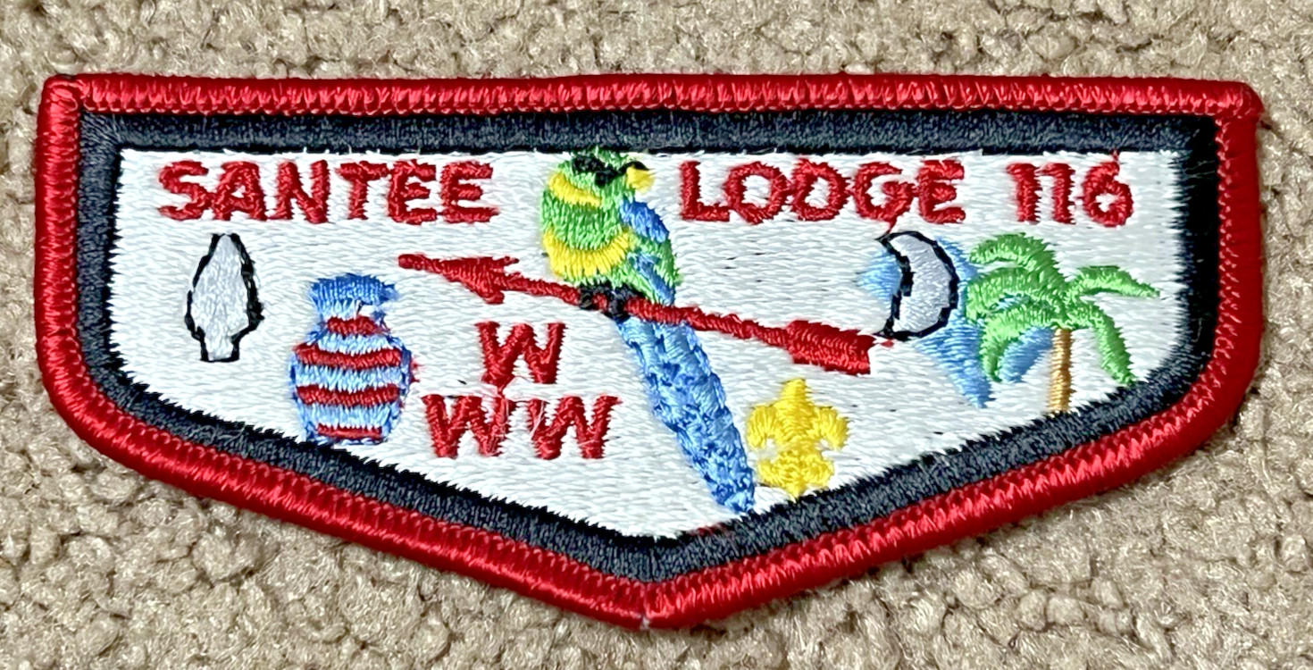 Santee Lodge 116 S7 Moritz Flap Pee Dee Area SC OA Order of the Arrow Santee Lodge 116 S7 Moritz Flap Pee Dee Area SC OA Order of the Arrow