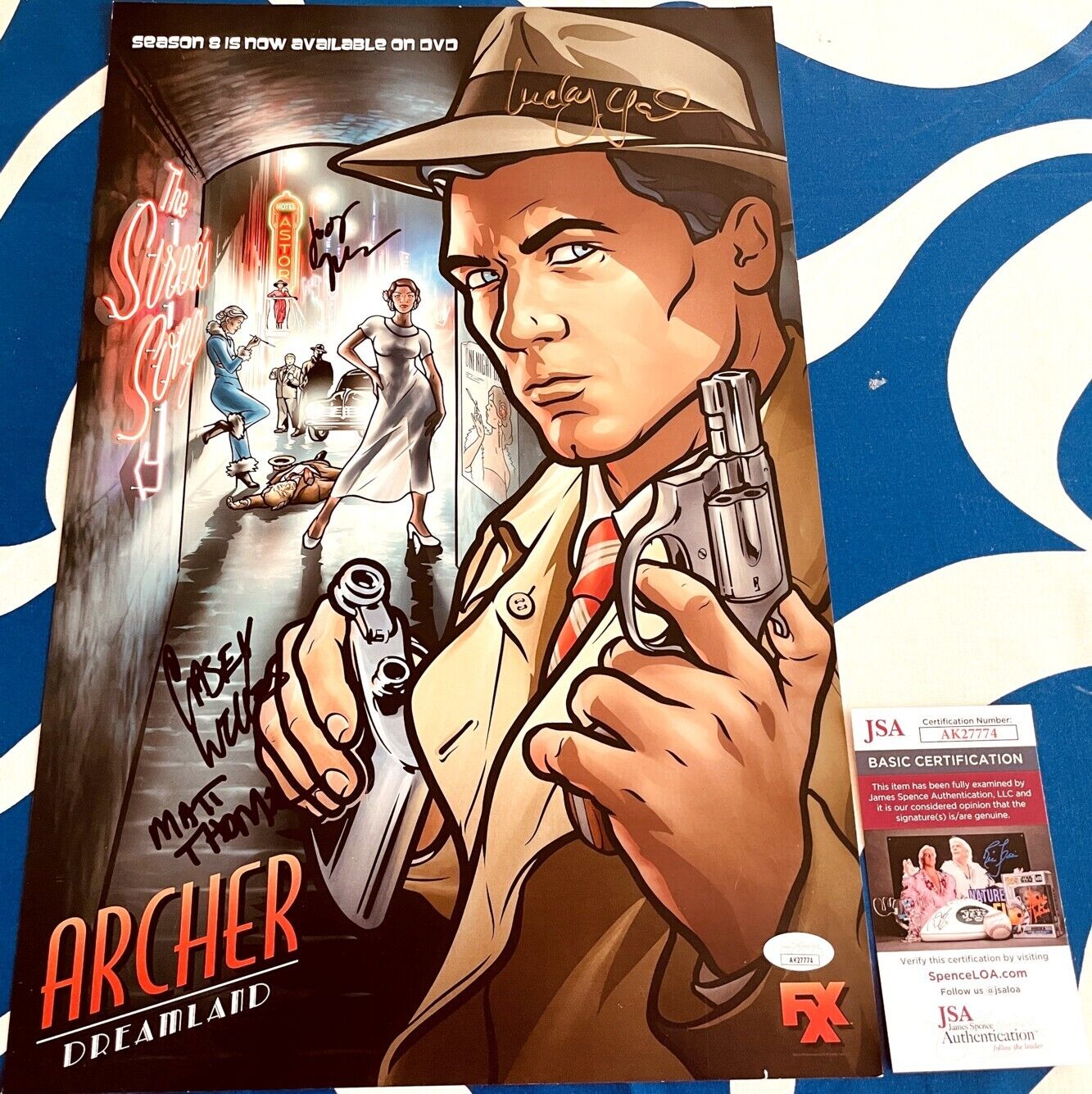 Archer cast signed autographed auto 2017 SDCC poster Judy Greer Lucky Yates JSA