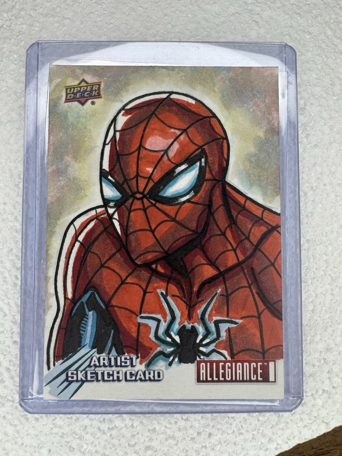 2024 Upper Deck Marvel Allegiance Spider-man Sketch by Marlon Fernandes 1/1 2024 Upper Deck Marvel Allegiance Spider-man Sketch by Marlon Fernandes 1/1