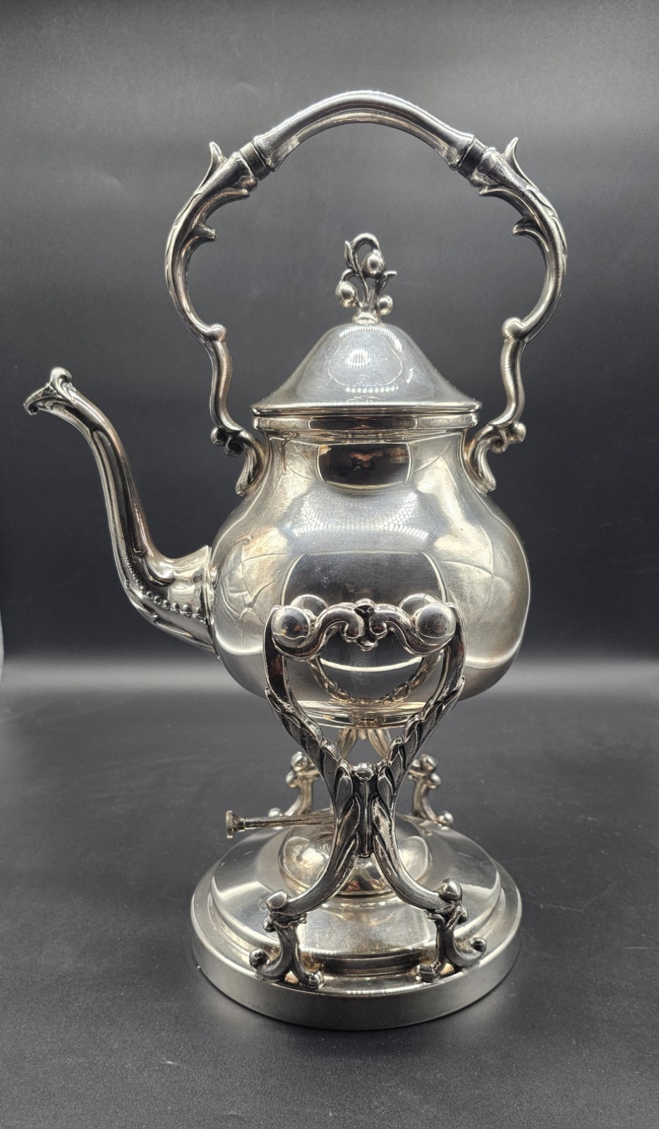 Vintage Birmingham Silver Co. Silver-Plated TILTING TEA POT SET 