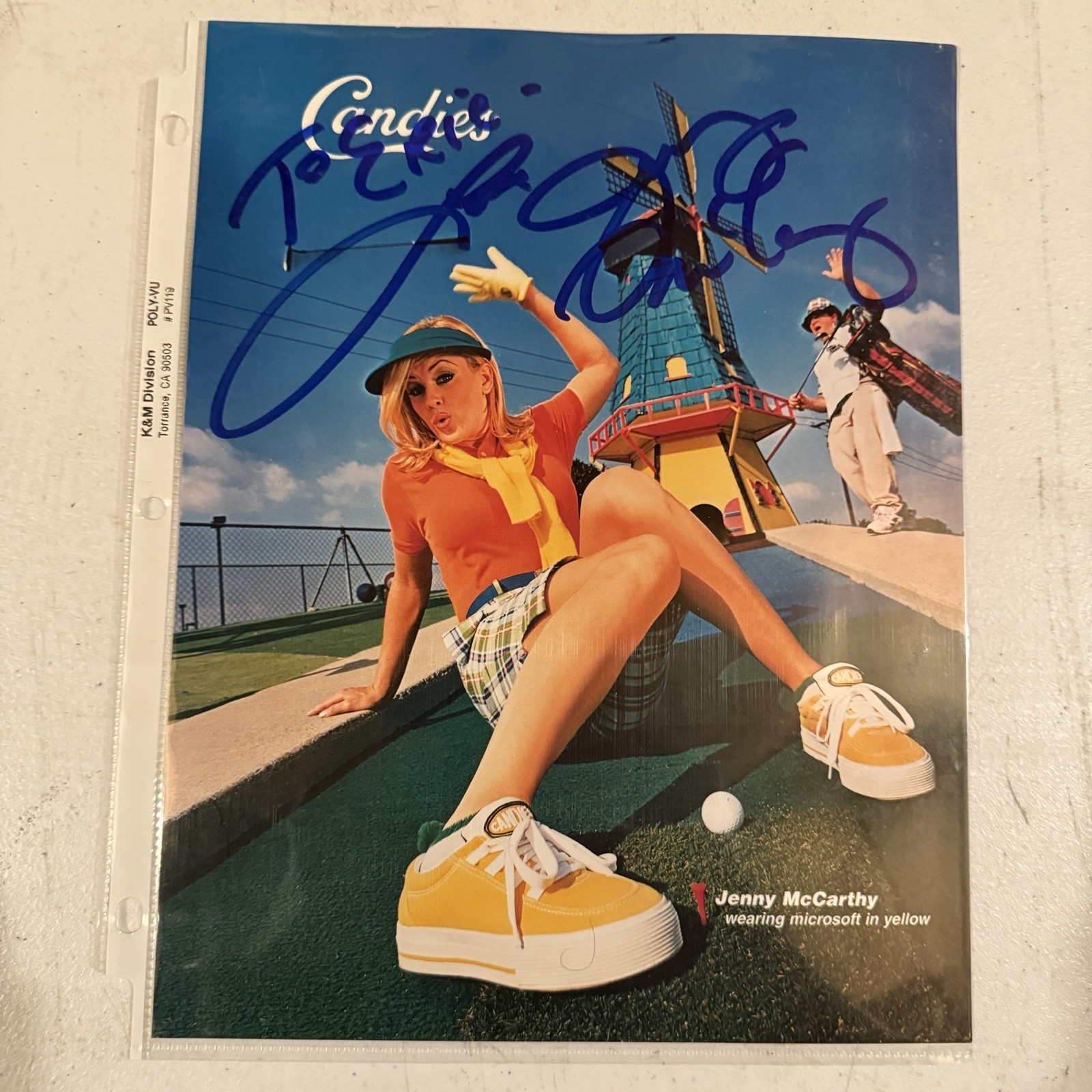 Early Jenny McCarthy in person signed promo sheet with POA. Signed late 90\'s Early Jenny McCarthy in person signed promo sheet with POA. Signed late 90\'s