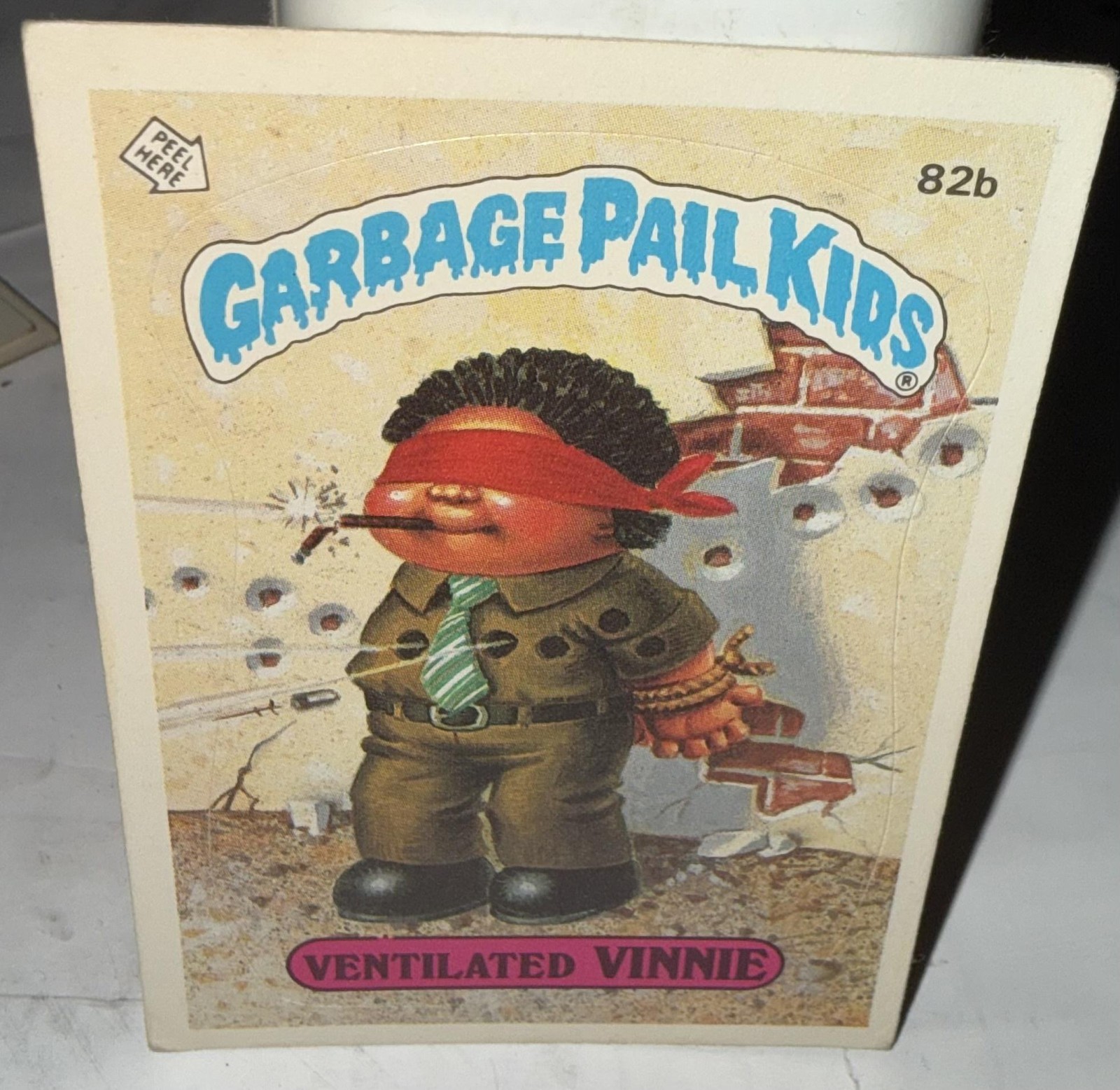 Vintage 1986 Topps Garbage Pail Kids Series 3 Card 82b Ventilated Vinnie Sticker Vintage 1986 Topps Garbage Pail Kids Series 3 Card 82b Ventilated Vinnie Sticker