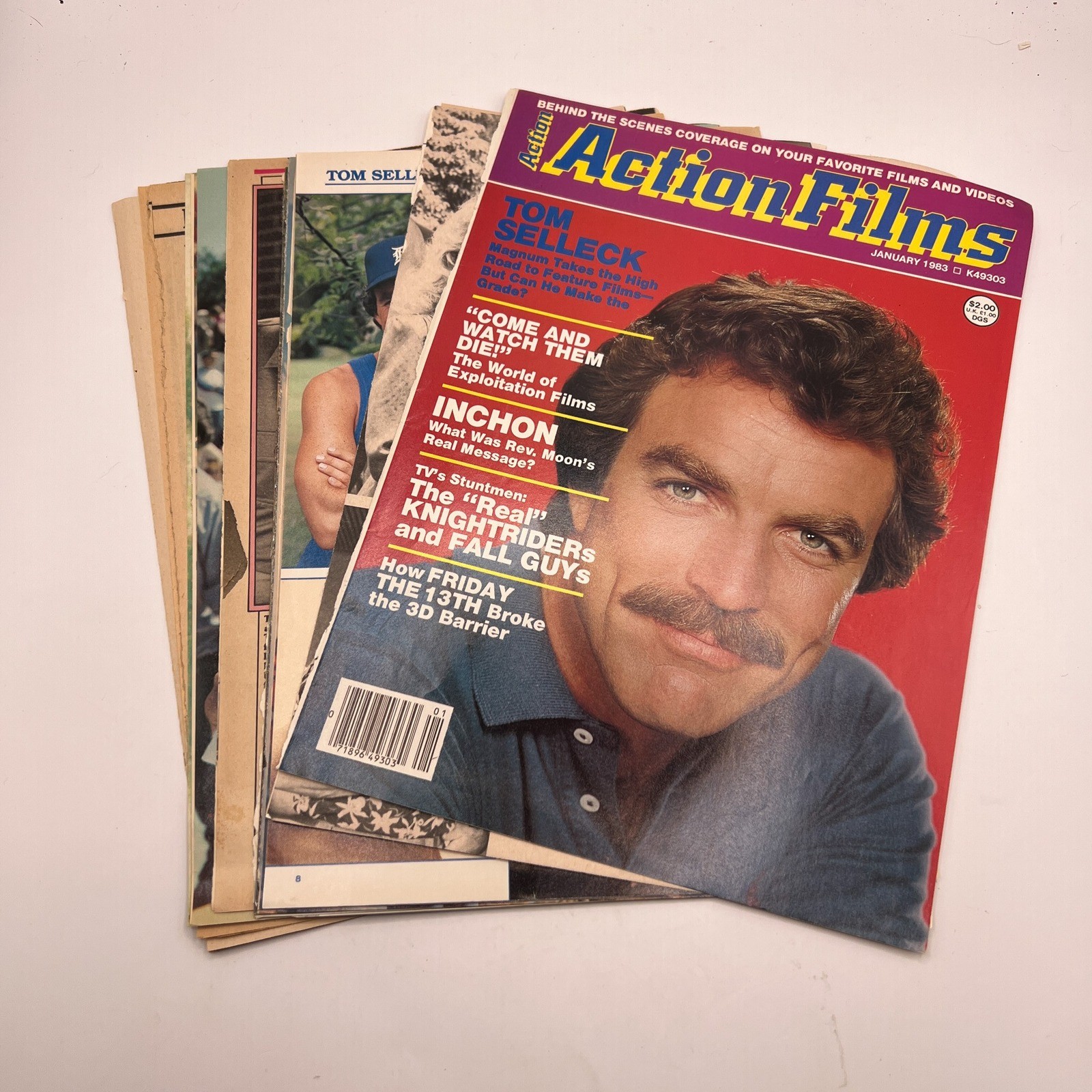 Vintage Tom Selleck Magazine Clippings Scrapbook Pages 1983 Action Films McCalls Vintage Tom Selleck Magazine Clippings Scrapbook Pages 1983 Action Films McCalls