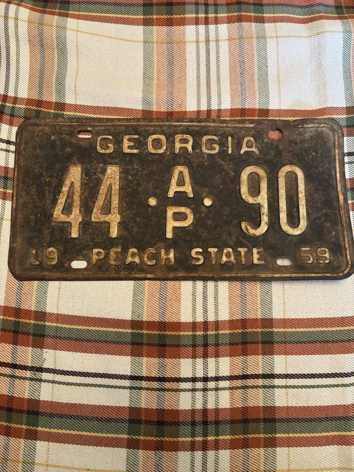 Vintage 1959 Georgia License Plate Vintage 1959 Georgia License Plate