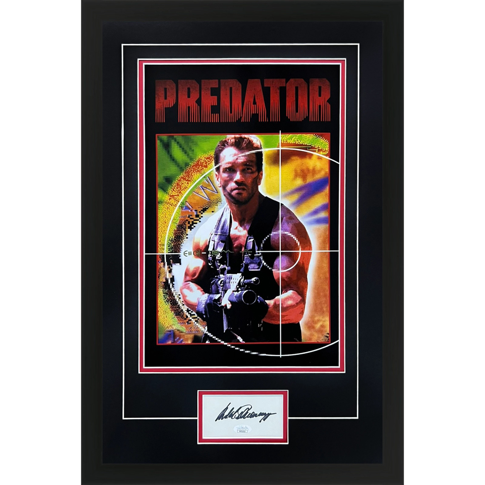 Arnold Schwarzenegger Autographed Predator Deluxe Framed 11x17 Movie Poster Piec Arnold Schwarzenegger Autographed Predator Deluxe Framed 11x17 Movie Poster Piec