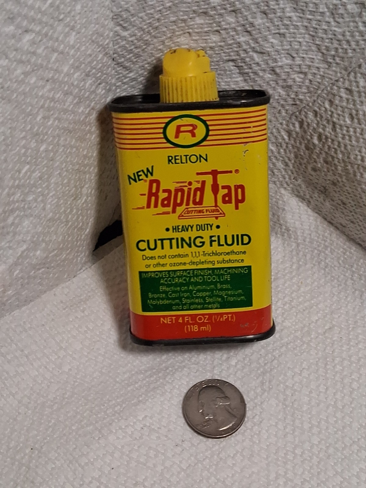 Vintage NOS RELTON Rapid Tap Cutting Fluid Can 4 FL. OZ.