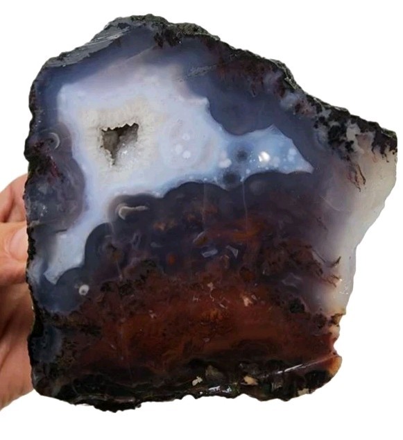 Banded Agate Faced Nodule 1lb 4.2oz. Banded Agate Faced Nodule 1lb 4.2oz.