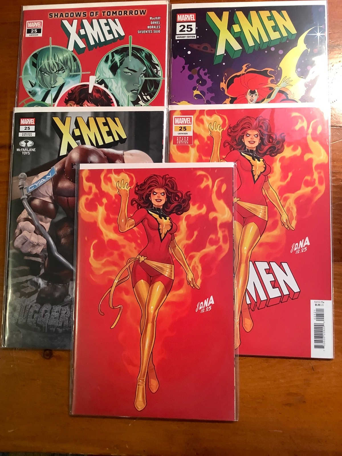Lot 5 Books “X-Men #25 Variant-David Nakayama 1:50 VIRGIN Set Cosmic Juggernaut” Lot 5 Books “X-Men #25 Variant-David Nakayama 1:50 VIRGIN Set Cosmic Juggernaut”
