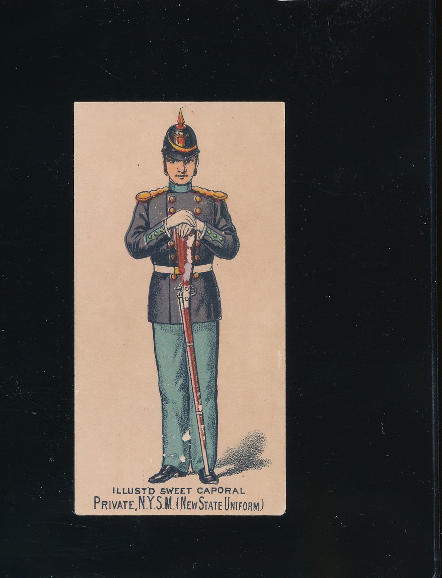 N224 1888 Kinney Military Series Private New York New Uniform - Ex - S4480 N224 1888 Kinney Military Series Private New York New Uniform - Ex - S4480
