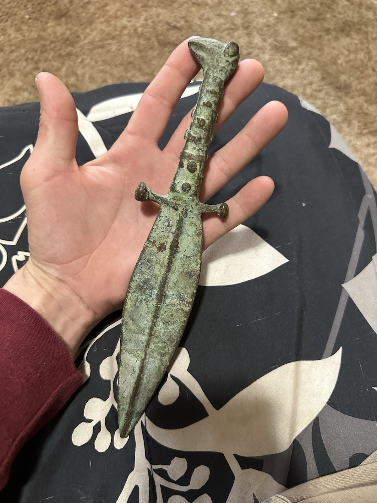 Antique Bronze Age Short Sword / Dagger Hand Forged Rare Antique Bronze Age Short Sword / Dagger Hand Forged Rare