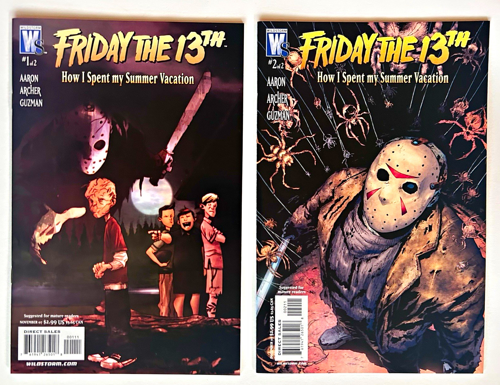 FRIDAY THE 13TH HOW I SPENT MY SUMMER VACATION #1 + 2 FULL SET WILDSTORM 2007 FRIDAY THE 13TH HOW I SPENT MY SUMMER VACATION #1 + 2 FULL SET WILDSTORM 2007