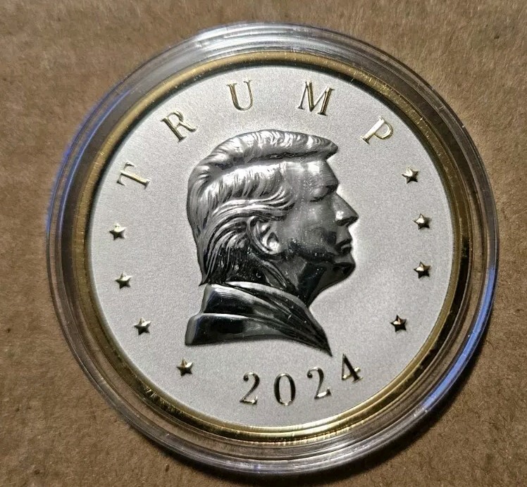 Trump 47th President Limited Edition Victory 1 oz Gold Gilded Silver Coin Trump 47th President Limited Edition Victory 1 oz Gold Gilded Silver Coin