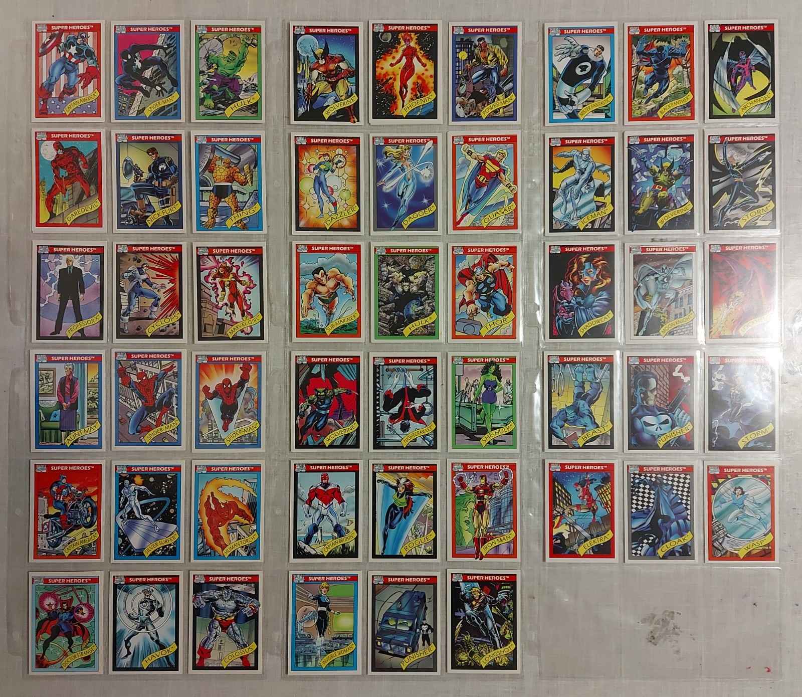 1990 Marvel Super Heroes, Super Villains, Famous Battles Trading Card. Lot 162. 1990 Marvel Super Heroes, Super Villains, Famous Battles Trading Card. Lot 162.