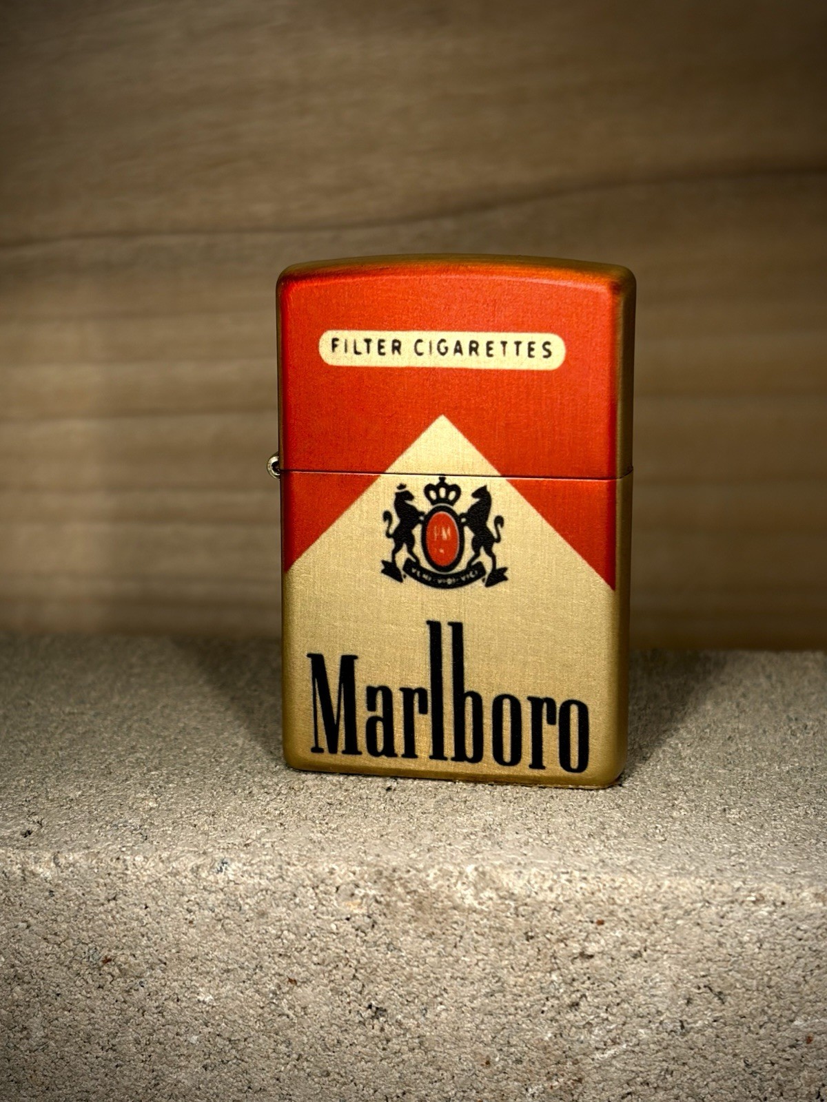 Custom Gold Vintage Inspire Collectible EDC Marlboro Wind Proof Lighter Custom Gold Vintage Inspire Collectible EDC Marlboro Wind Proof Lighter