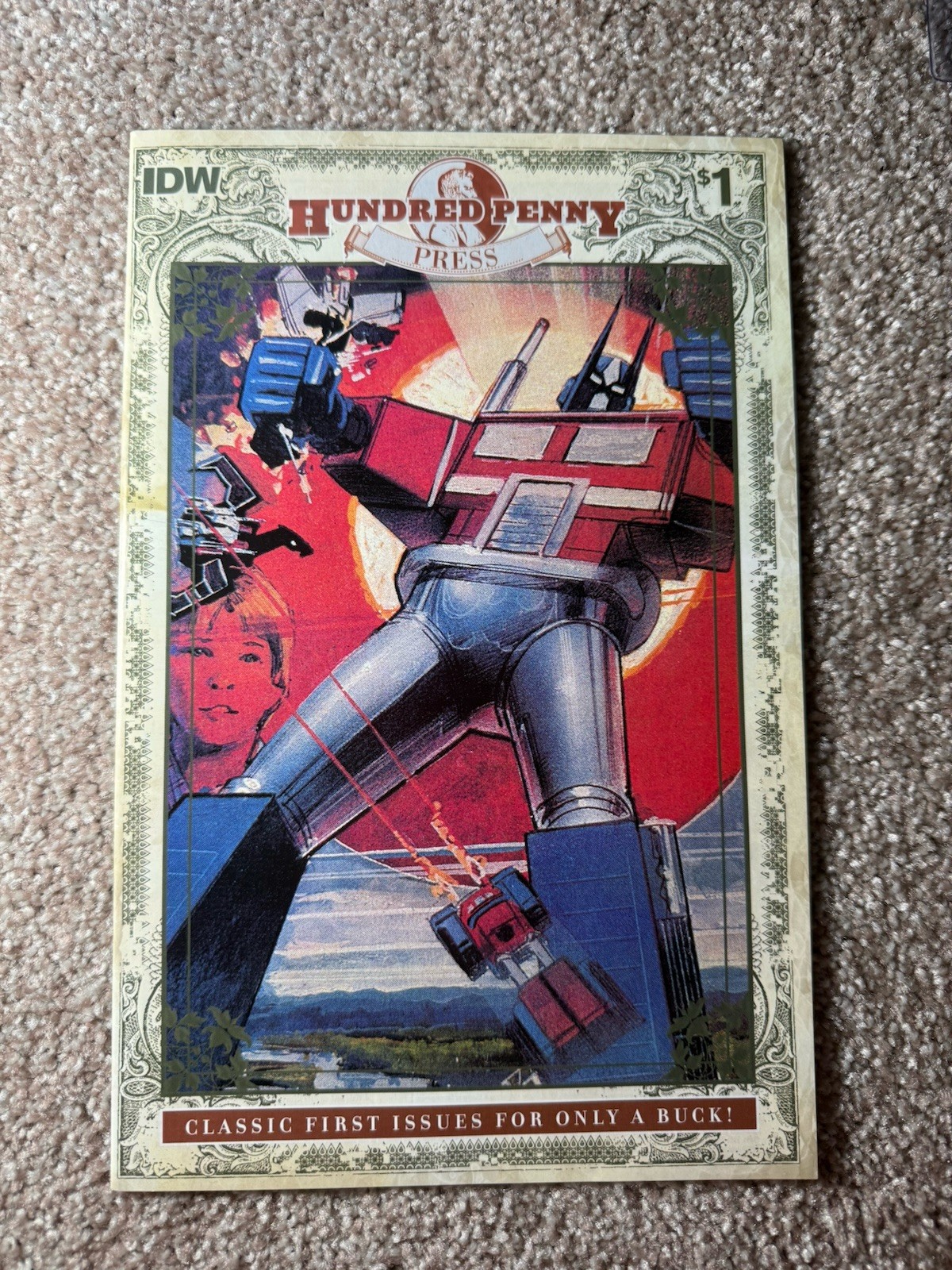 Hundred Penny Press #1 Transformers Optimus Prime Reprint Single Issue Comic Hundred Penny Press #1 Transformers Optimus Prime Reprint Single Issue Comic