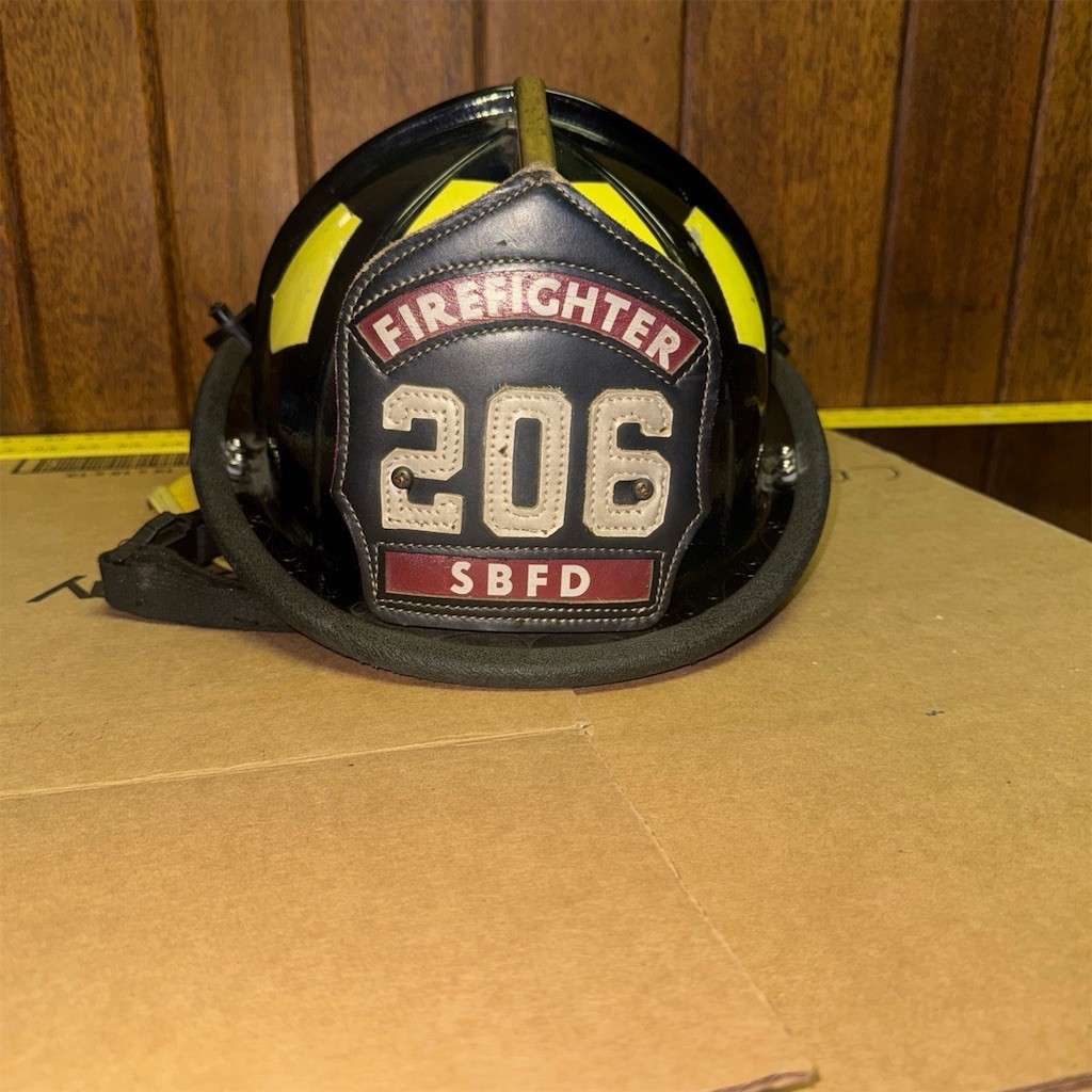 Bullard Firedome Freedom Traditional Firefighter Helmet Black South Bend FD