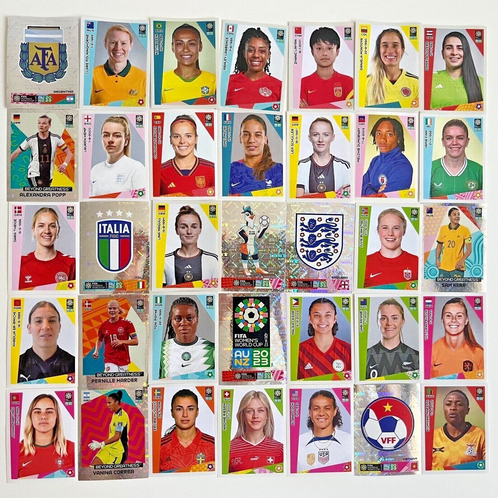 Panini FIFA Women's World Cup 2023 Women's World Cup Single Sticker to Choose from 1 - 250