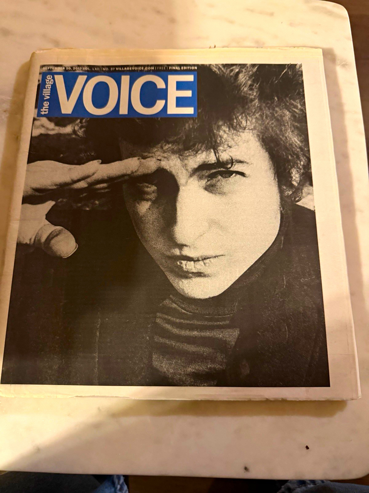The Village Voice Sept 20 2017 Vol LXII No 37 Final Edition Bob Dylan Cover The Village Voice Sept 20 2017 Vol LXII No 37 Final Edition Bob Dylan Cover