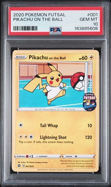 Pokemon Card - PSA 10 Pikachu on the Ball 001/005 - Futsal - GEM MT Pokemon Card - PSA 10 Pikachu on the Ball 001/005 - Futsal - GEM MT