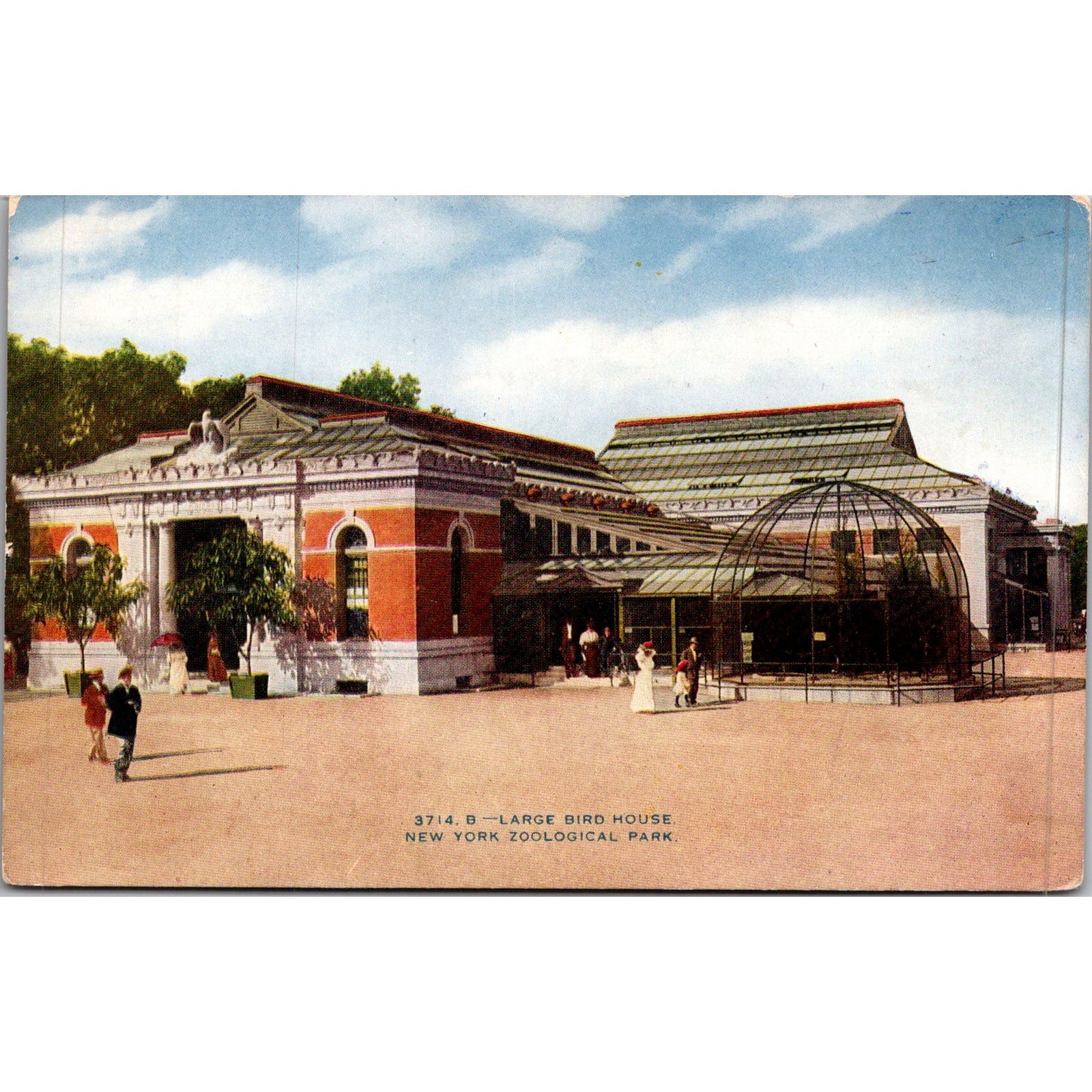 Large Bird House New York Zoological Park Vintage Postcard SP17-30 Large Bird House New York Zoological Park Vintage Postcard SP17-30