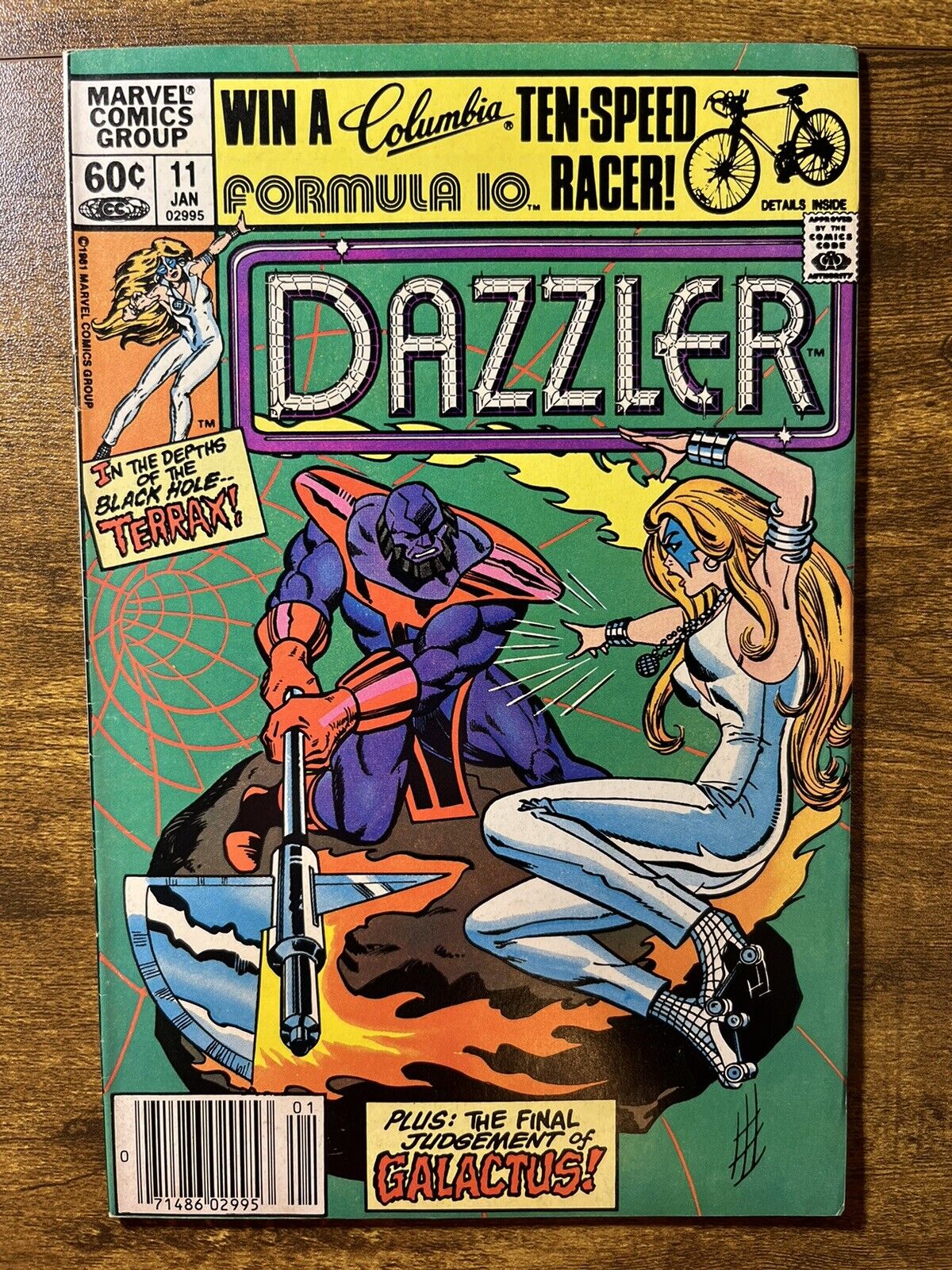 DAZZLER 11 NEWSSTAND FRANK SPRINGER GALACTUS COVER MARVEL COMICS 1982 VINTAGE