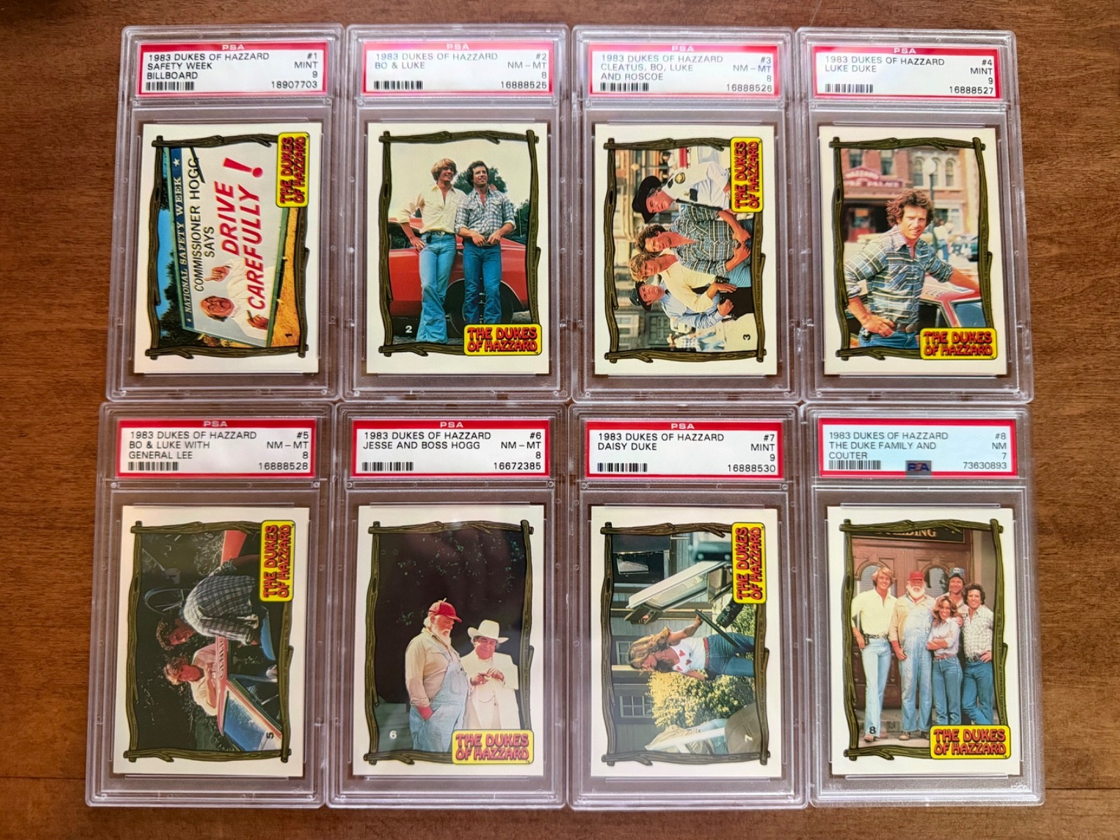 1983 DONRUSS THE DUKES OF HAZZARD COMPLETE 44 CARD SET ALL PSA GRADED Daisy 10 1983 DONRUSS THE DUKES OF HAZZARD COMPLETE 44 CARD SET ALL PSA GRADED Daisy 10