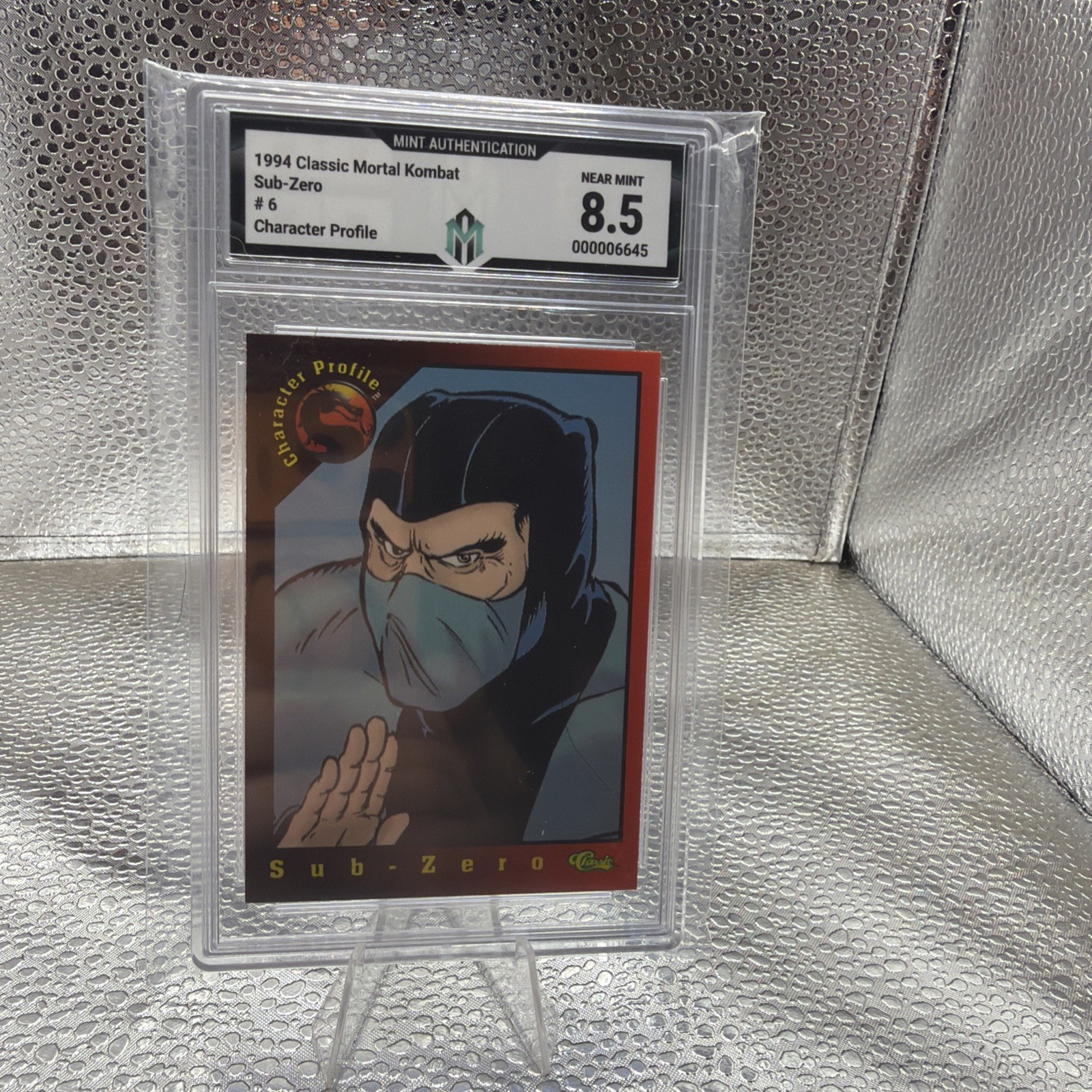 1994 Classic Mortal Kombat I - Card #6 Sub-Zero - Mint 8.5 NM-MT
