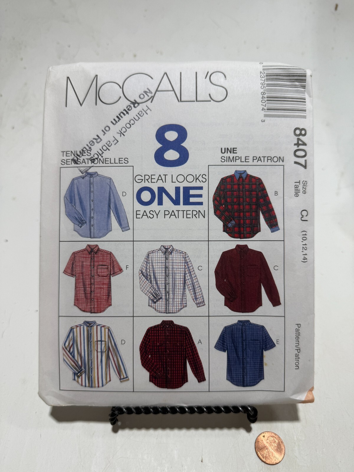 1990's VTG McCall's Children/Boy's Shirt Pattern 8407 Sizes 10-14 1990's VTG McCall's Children/Boy's Shirt Pattern 8407 Sizes 10-14