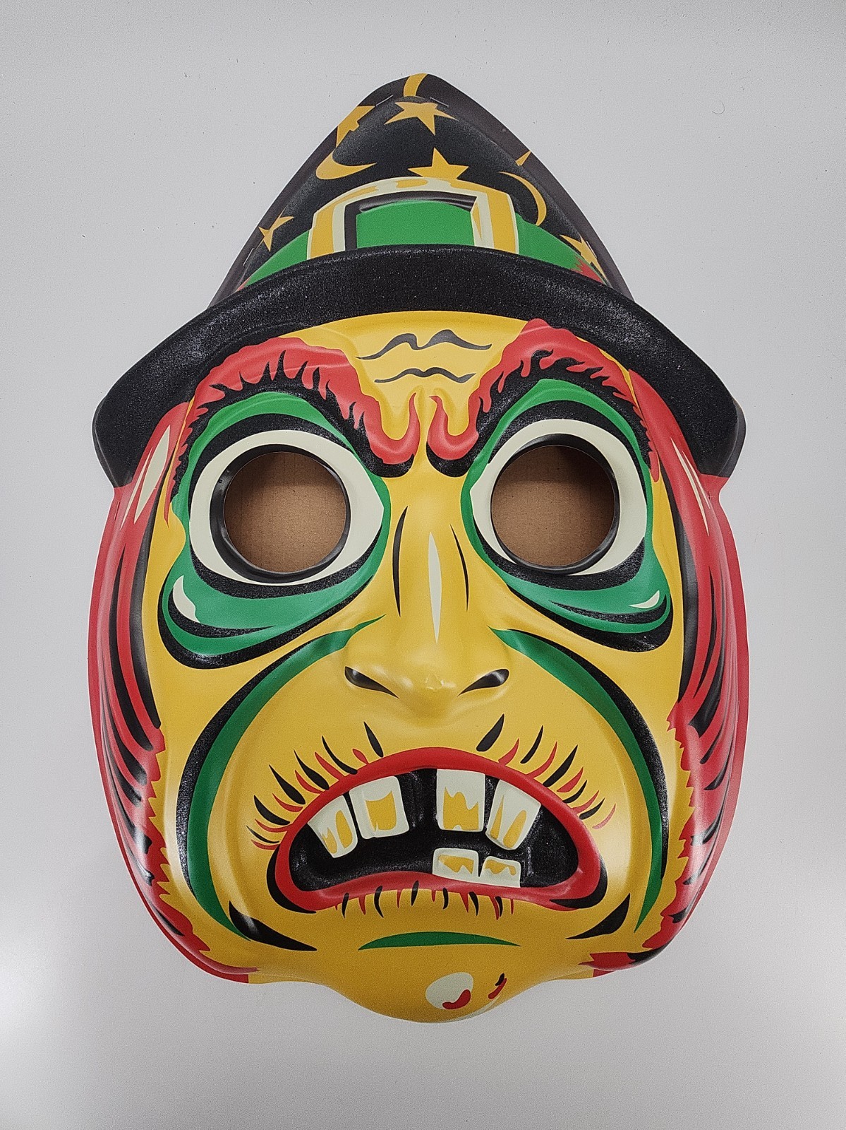 Retro A Go-Go Ben Cooper Ghoulsville Green Witch Vacuform Plastic Mask Decor Retro A Go-Go Ben Cooper Ghoulsville Green Witch Vacuform Plastic Mask Decor