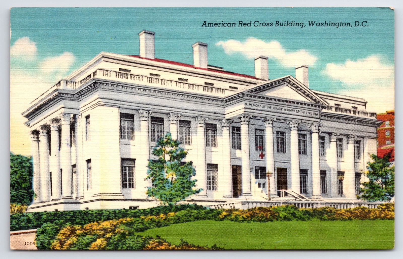 Washington D.C. American Red Cross Building Linen Postcard Washington D.C. American Red Cross Building Linen Postcard