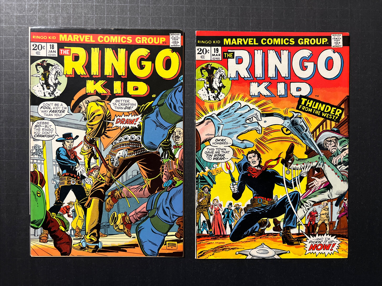 Ringo Kid 18 & 19 (1973, Marvel) UPPER MID GRADE - COMIC BOOK LOT - E