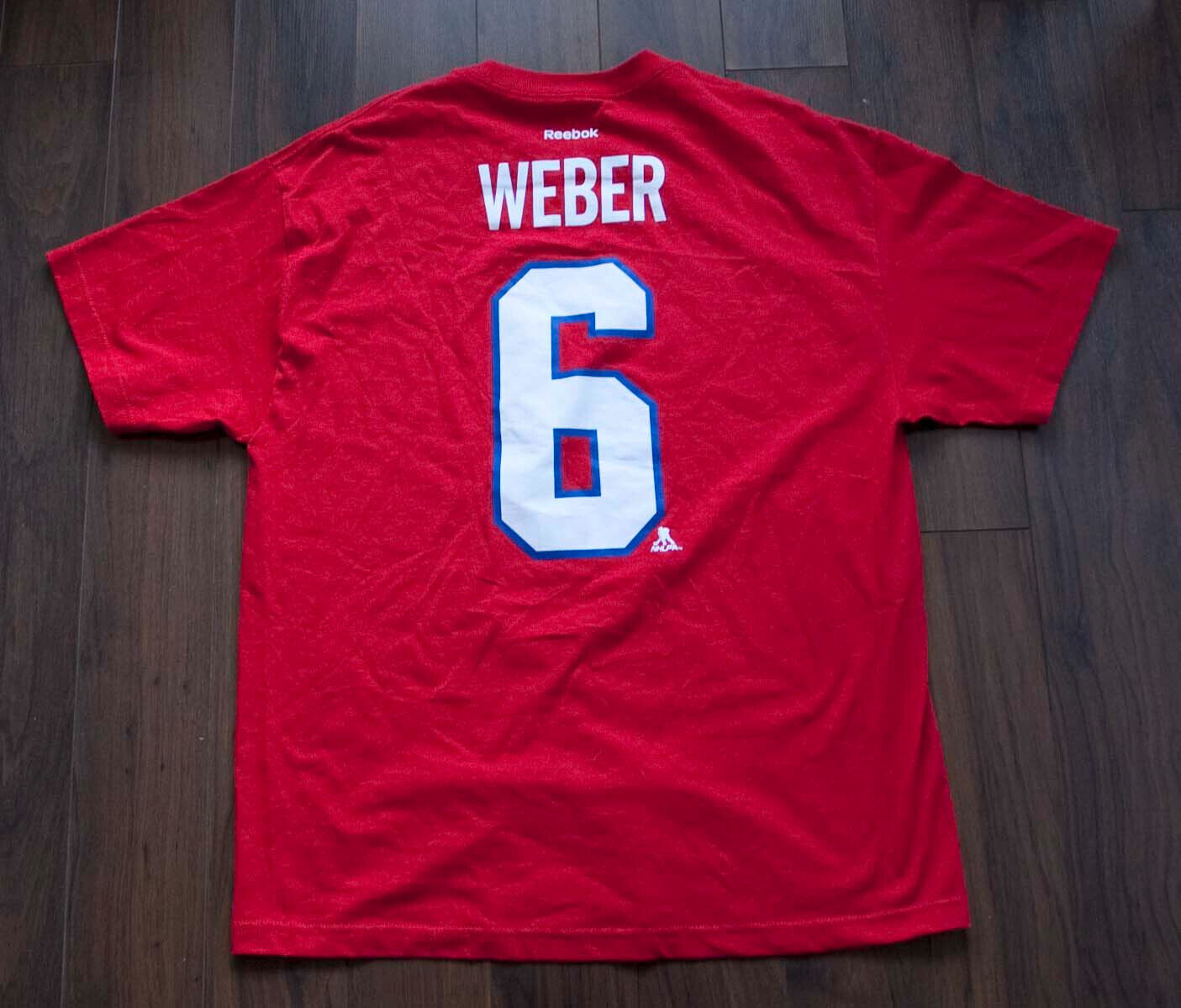 Shea Weber T Shirt  Reebok Montreal Canadiens Size XL **06g0104p