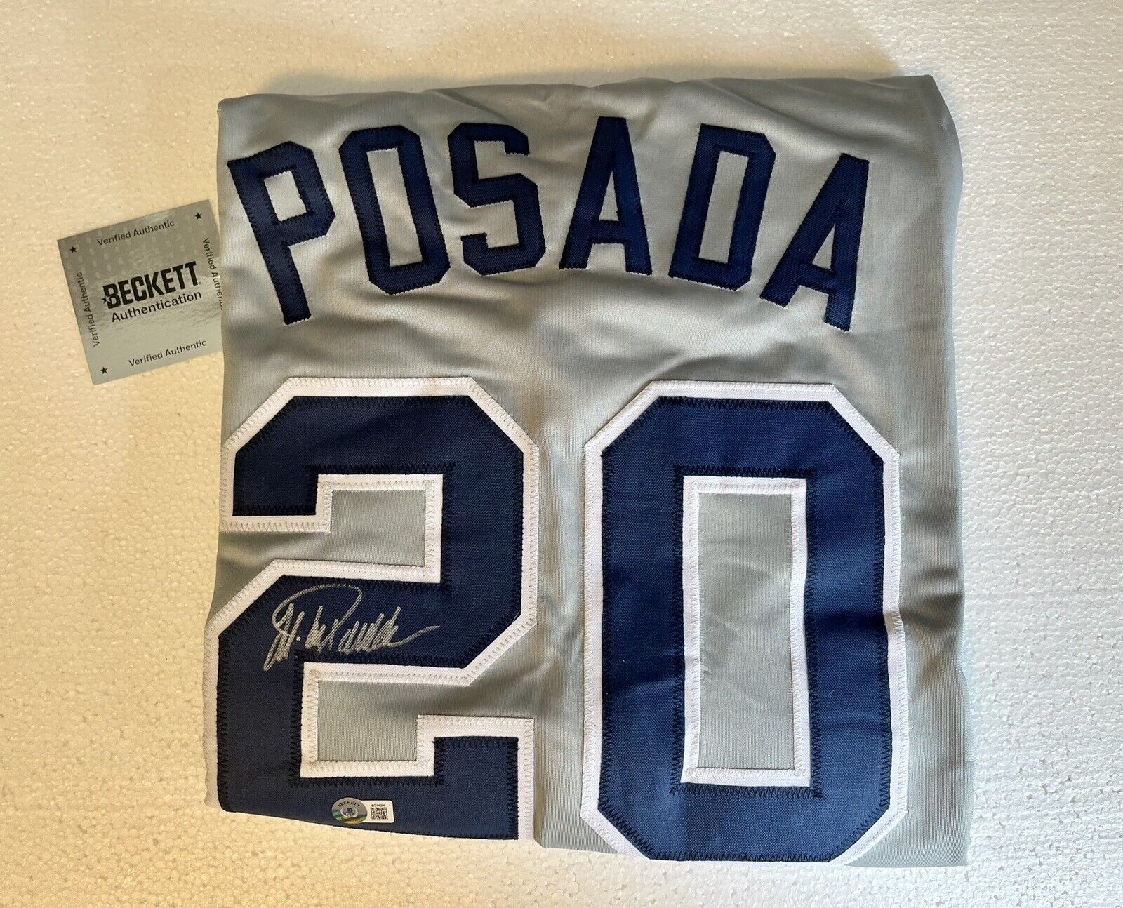 Rare Jorge Posada New York Yankees Autographed Jersey
