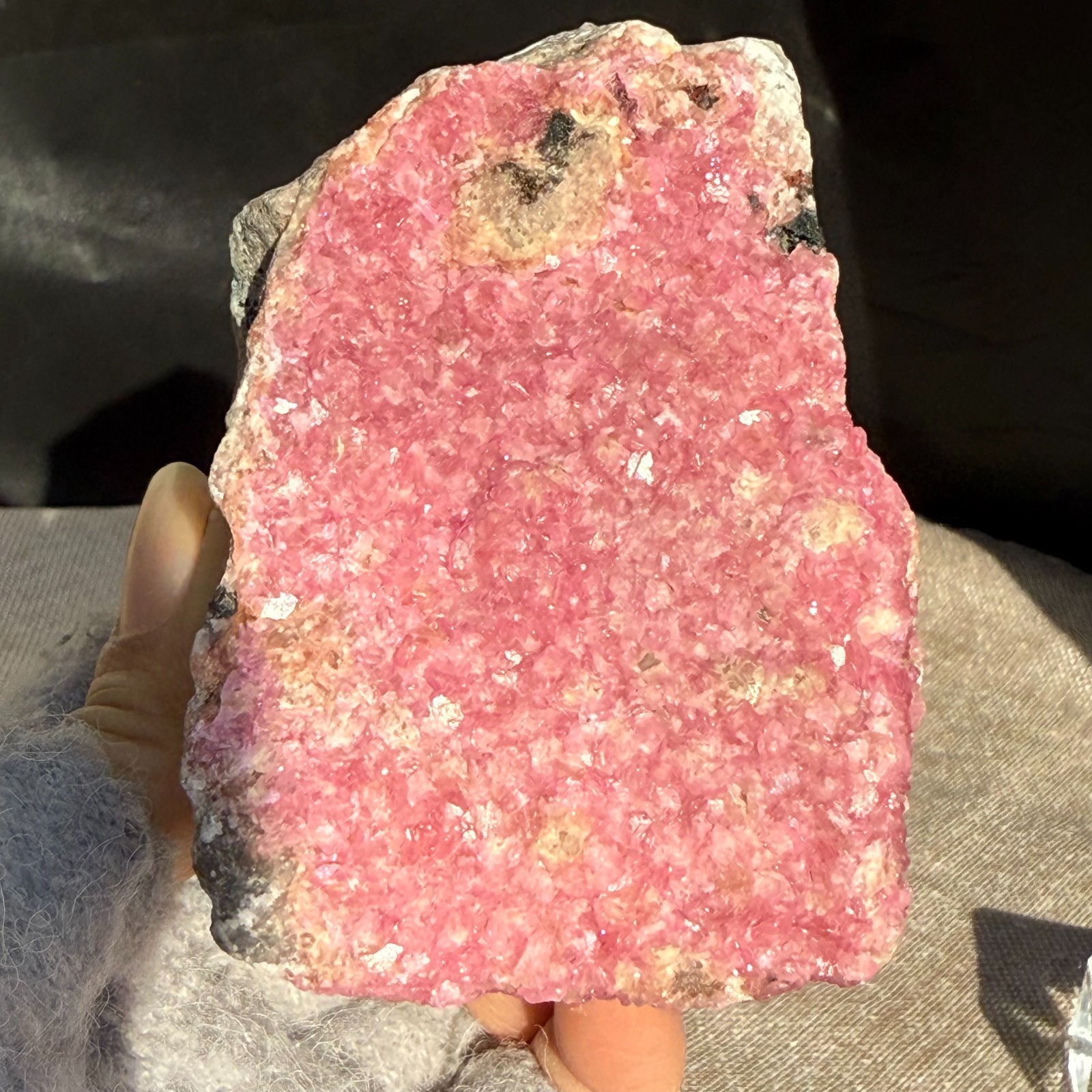 396g Natural Purple Pink Cobalt Cobalto Calcite Crystal Rare mineral specimen
