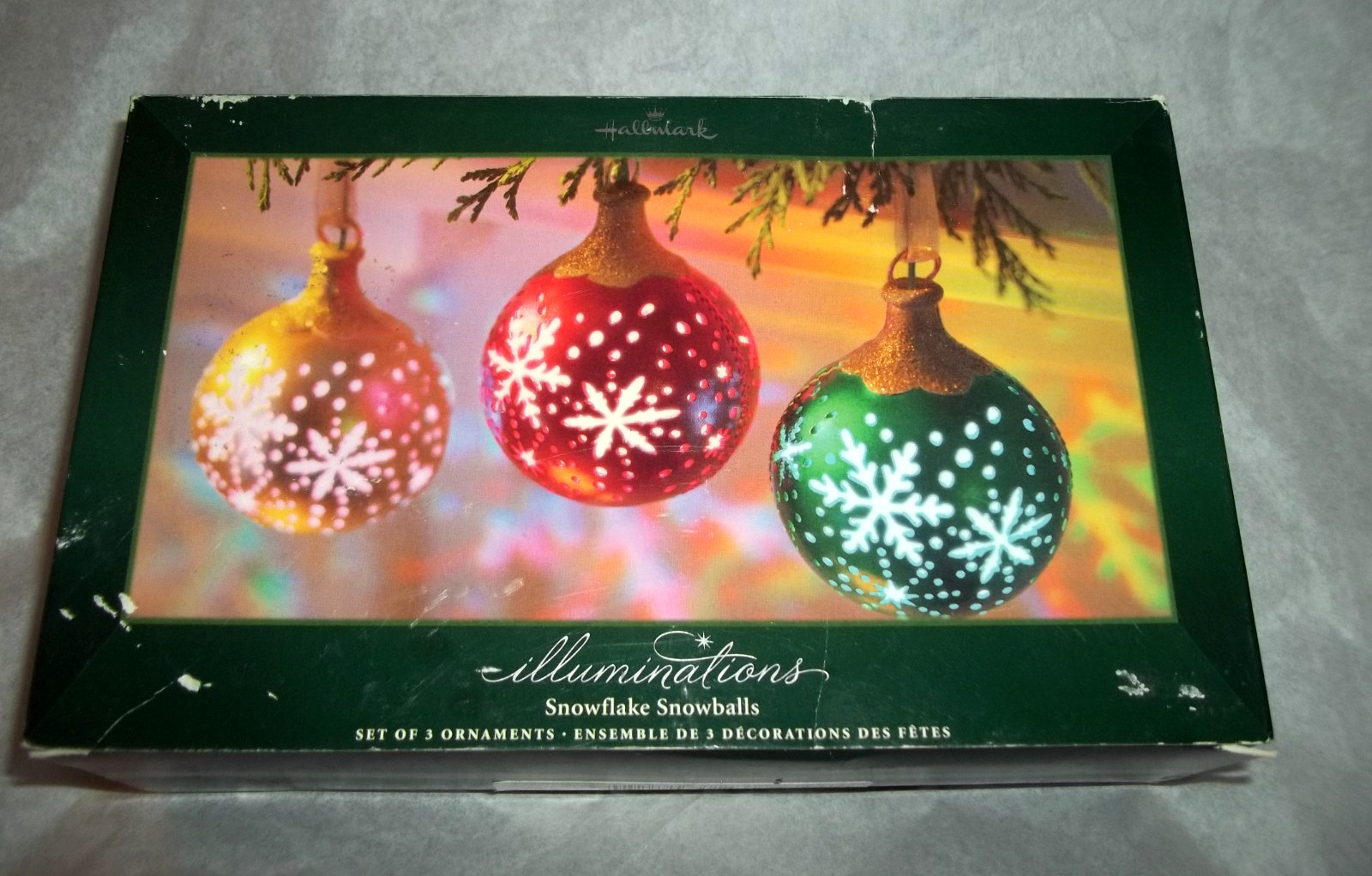 Hallmark Keepsake Ornament Illuminations Snowflake Balls Set of 3 Snowballs