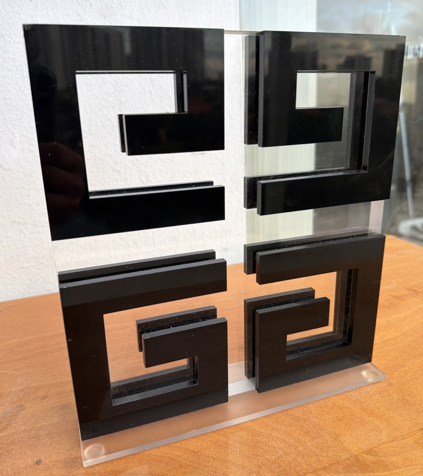 Givenchy Jumbo Large Acrylic Countertop Platform Display G Shelf Store Logo Givenchy Jumbo Large Acrylic Countertop Platform Display G Shelf Store Logo