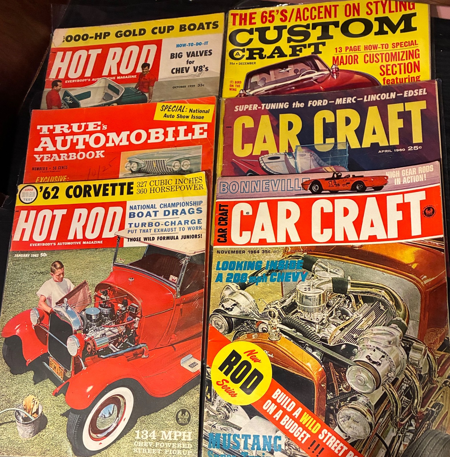 Lot/6 Early 60\'s HOT ROD & CUSTOM MAGAZINES – Car Craft, Hot Rod, Custom Craft Lot/6 Early 60\'s HOT ROD & CUSTOM MAGAZINES – Car Craft, Hot Rod, Custom Craft