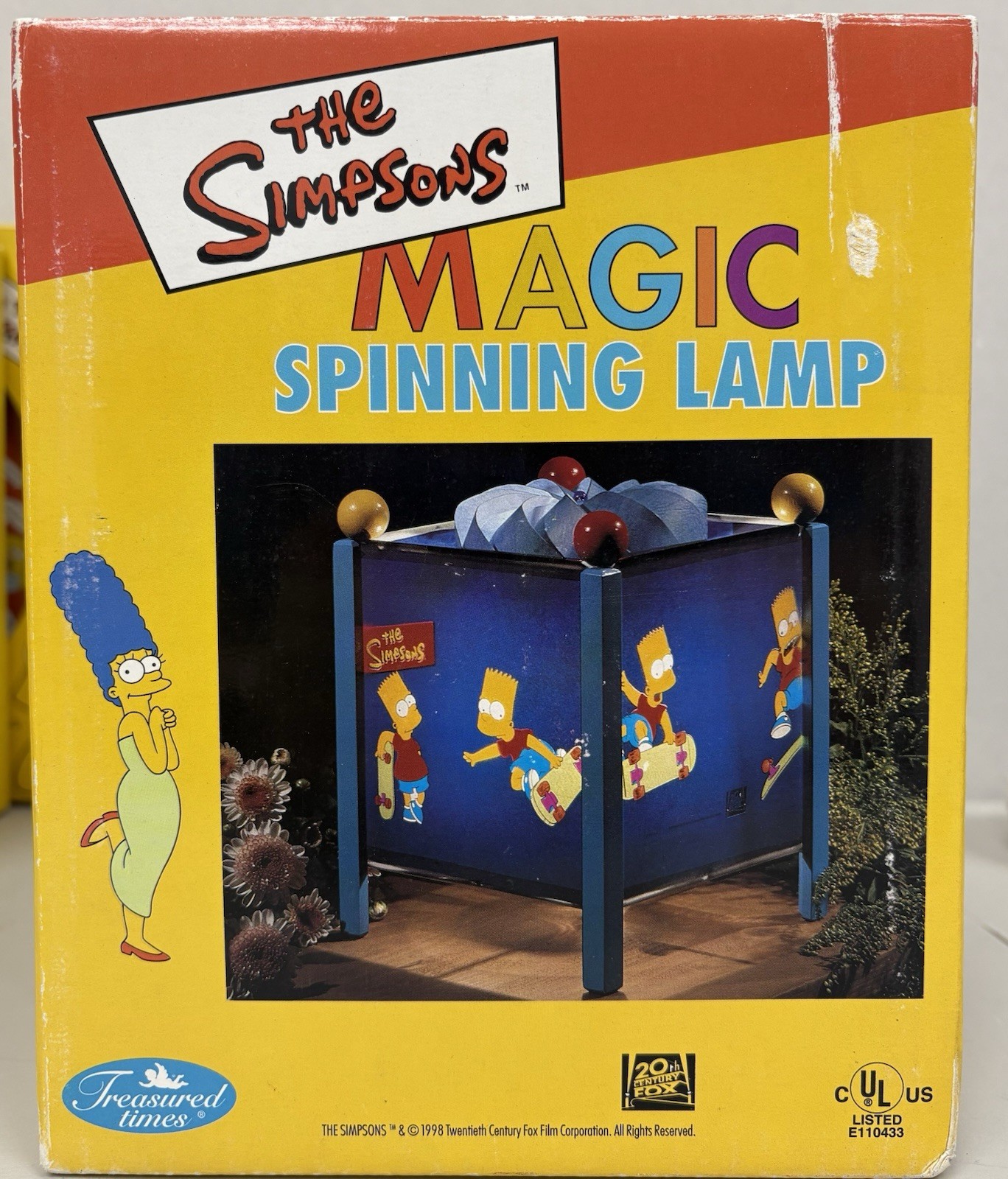 Vintage 1998 The Simpsons Magic Spinning Lamp by Treasured Times
