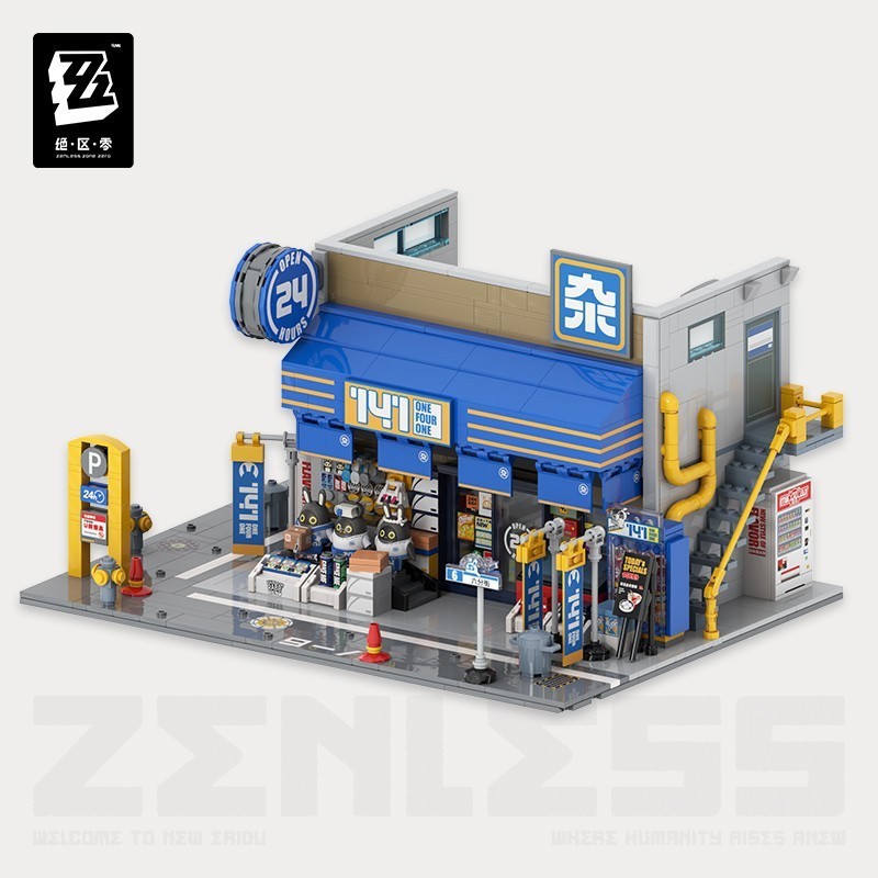 Zenless Zone Zero Sixth Street Theme Stationer’s Shop Scene Assembly Blocks