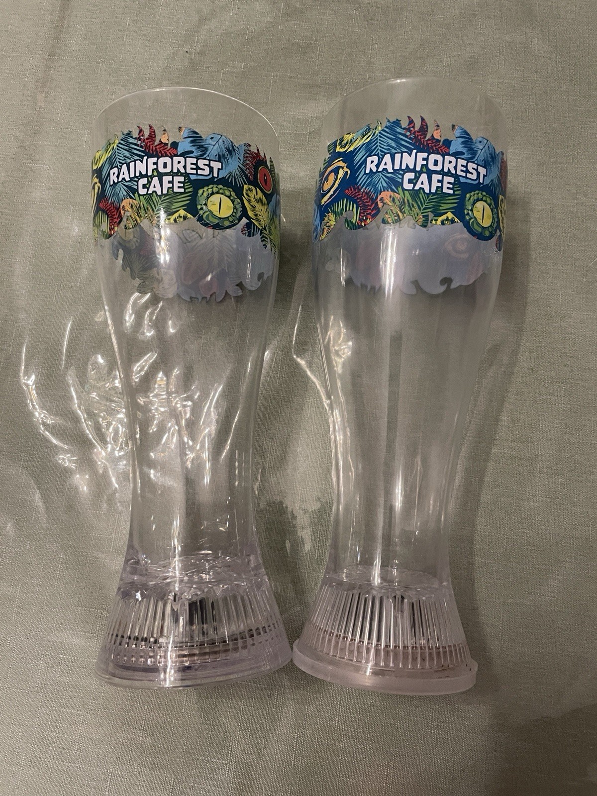 Lot Of 2 Rainforest Cafe Disney Cups Both Working And Both Light Up Lot Of 2 Rainforest Cafe Disney Cups Both Working And Both Light Up