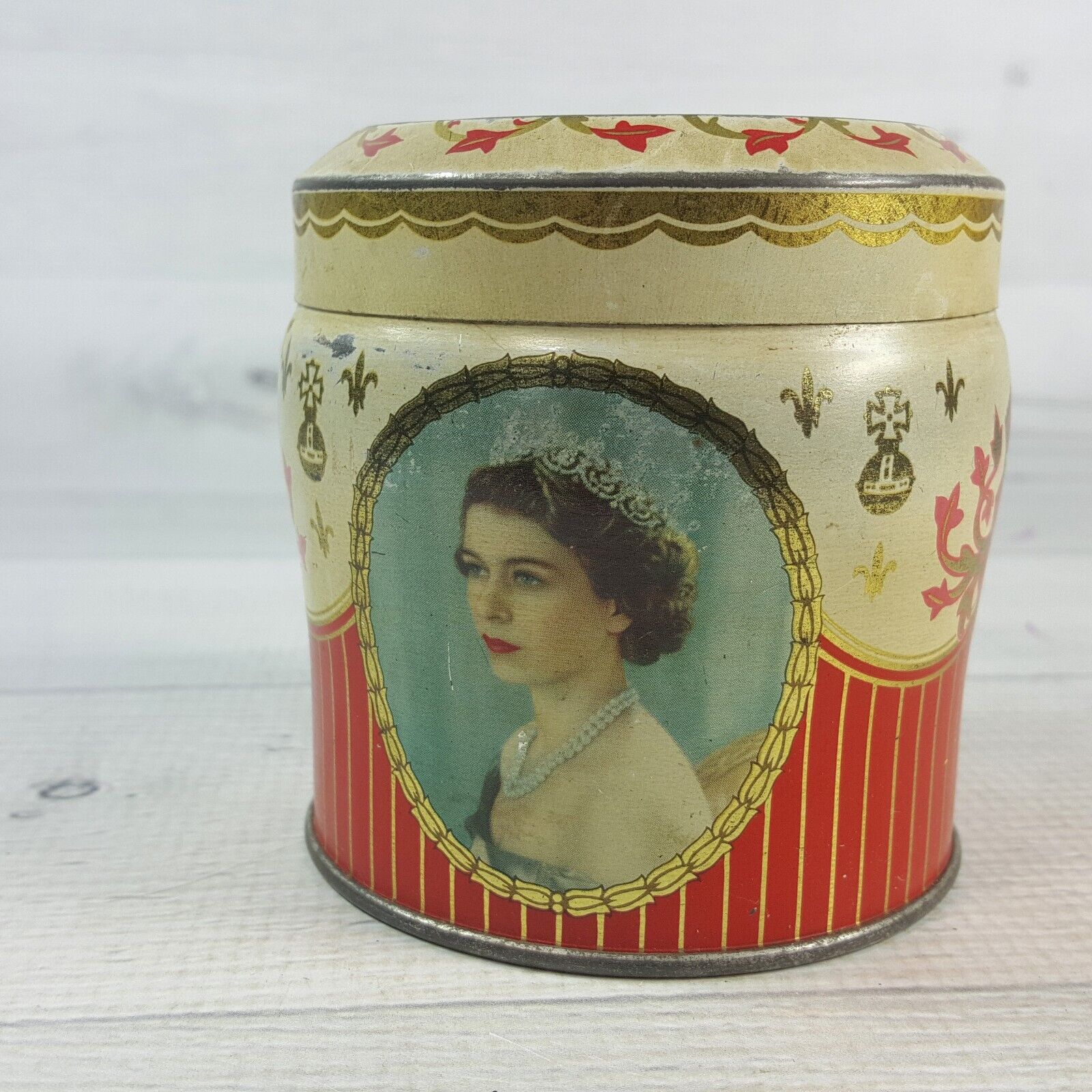 Vintage Queen Elizabeth II Coronation Prince Phillip 1953 Henry Thorne Candy Tin