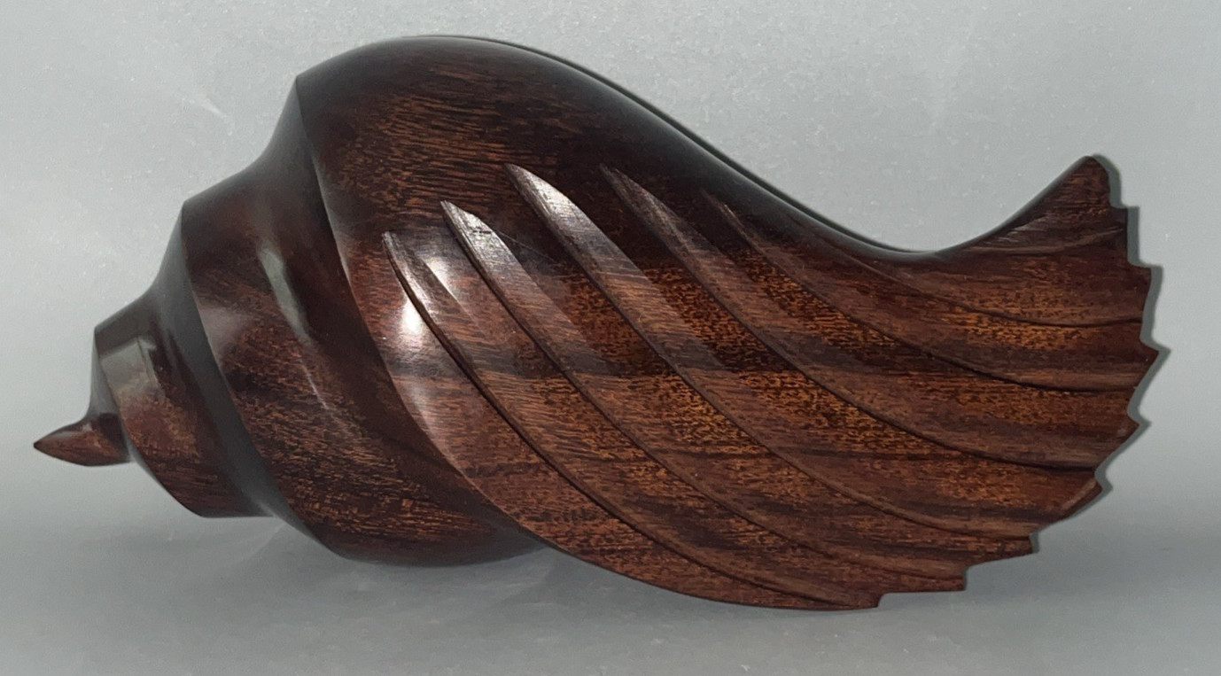 Vintage Ironwood Conch Shell 8 Inch Hand Carved Seashell Nautical Décor Beach Vintage Ironwood Conch Shell 8 Inch Hand Carved Seashell Nautical Décor Beach