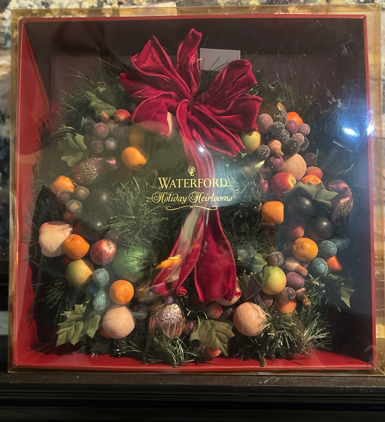 Vintage Waterford Holiday Heirlooms 18-Inch Georgian Wreath Christmas Winter Vintage Waterford Holiday Heirlooms 18-Inch Georgian Wreath Christmas Winter