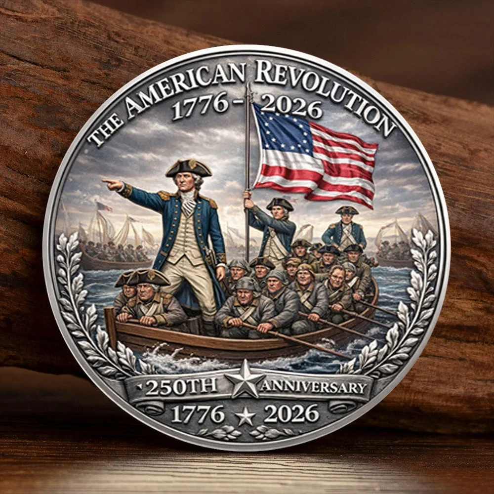 America 250th Anniversary 1776-2026 American Revolution Patriotic Challenge Coin America 250th Anniversary 1776-2026 American Revolution Patriotic Challenge Coin